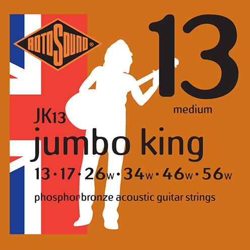jk13 Rotosound Jumbo King Acoustic phosphor bronze guitar strings long life platinum flattop string
