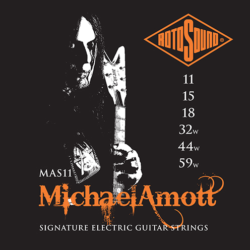 MAS11 Rotosound Roto Michael Amott Signature MAS 11 Nickel regular medium Light Top Heavy Bottom Hybrid Gauge Electric Guitar Strings giutar guage stings srings rock palm muting 11-59 drop tuning metal rock
