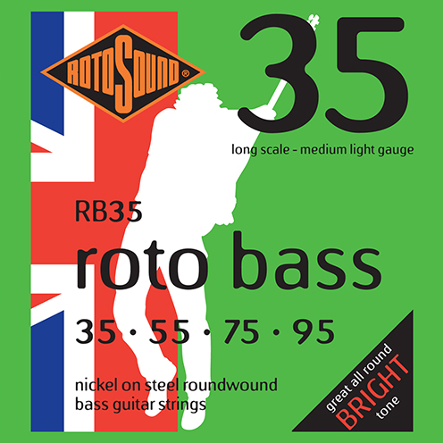 rb35 Rotosound Roto Bass strings. Affordable Steel nickel roundwound round wound swingbass bass wire precision jazz Rickenbacker 4003 John Entwistle bajo guitare rock metal medium light gauge guage regular bright