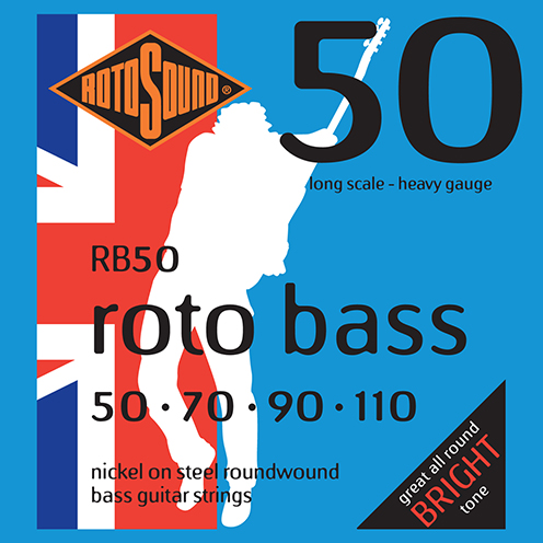 rb50 Rotosound Roto Bass strings. Affordable Steel nickel roundwound round wound swingbass bass wire precision jazz Rickenbacker 4003 John Entwistle bajo guitare rock metal heavy gauge guage regular bright