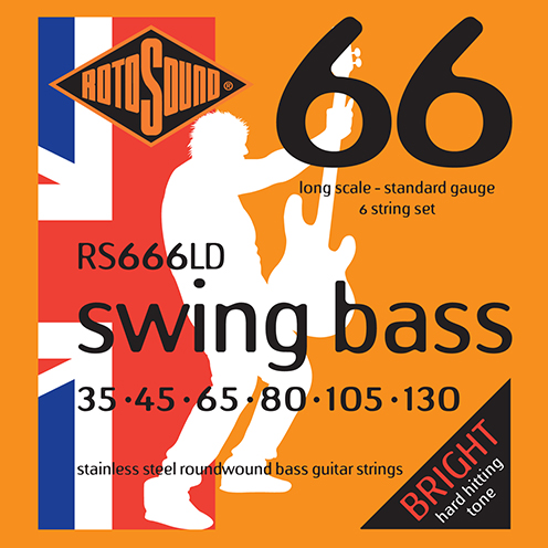 6 string Rotosound RS66 LD Swing Bass strings. Steel roundwound round wound swingbass bass wire precision jazz Rickenbacker 4003 John Entwistle bajo guitare rock metal standard gauge regular bright