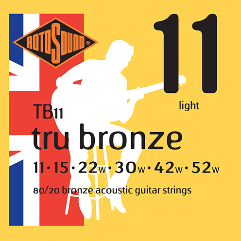 tb11 Rotosound Tru Bronze acoustic 80/20 bronze brass guitar strings flattop string