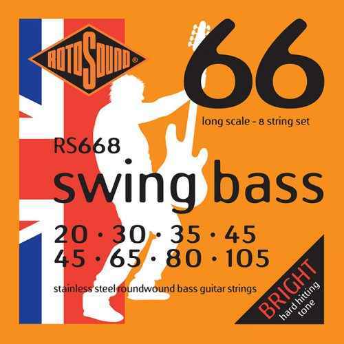 SM668 8 string hybrid Swing Bass 66 8string bass guitar set of string 30 125 gauge bright stainless steel tone roundwound round wound