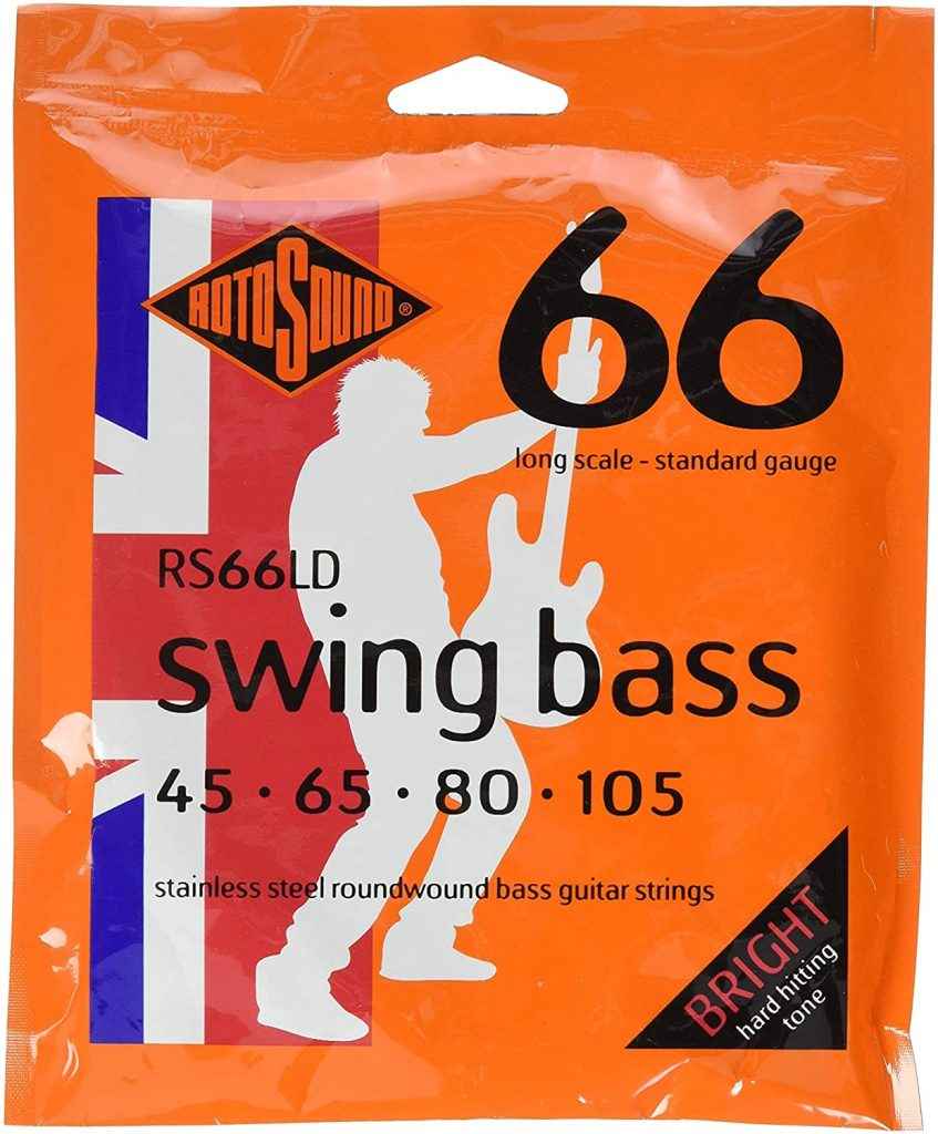 Rotosound Swing Bass 66 roundwound bass guitar strings RS66LD foil pack round wound stainless steel stain less bassist gift