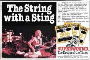 The String with the Sting. The Police bassist Superwound Superwound advert