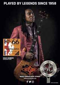 Rotosound Diamond Anniversary advert featuring Living Colour bassist Doug Wimbish