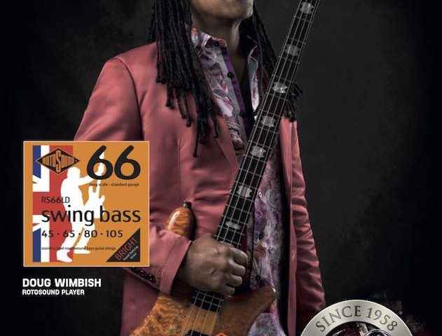 Rotosound Diamond Anniversary advert featuring Living Colour bassist Doug Wimbish