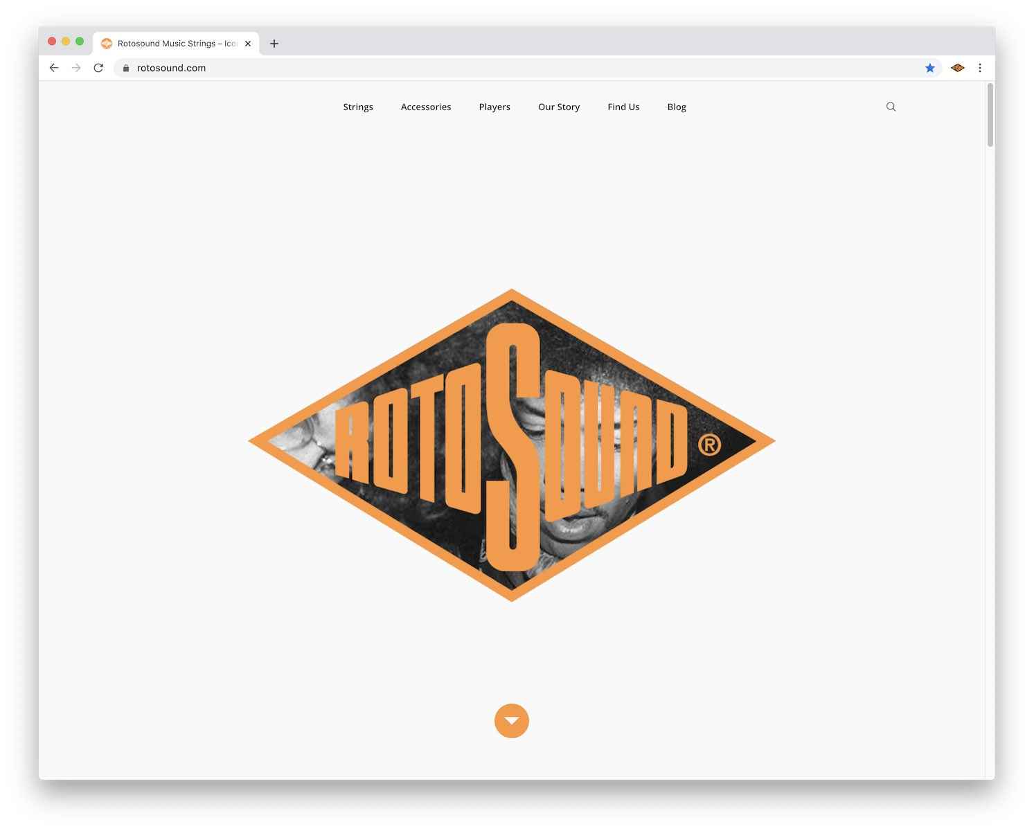 Rotosound music strings new website screenshot 2020