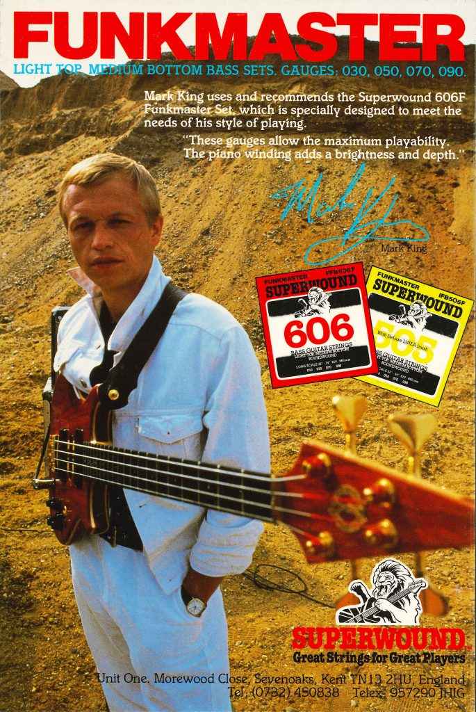 Mark King Level 42 Funkmaster Rotosound Superwound advert 1985