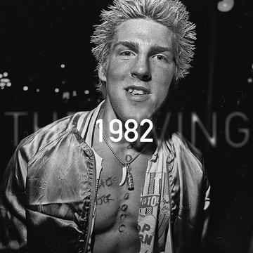 Duff McKagan The Living 1982 black and white portrait punk photo