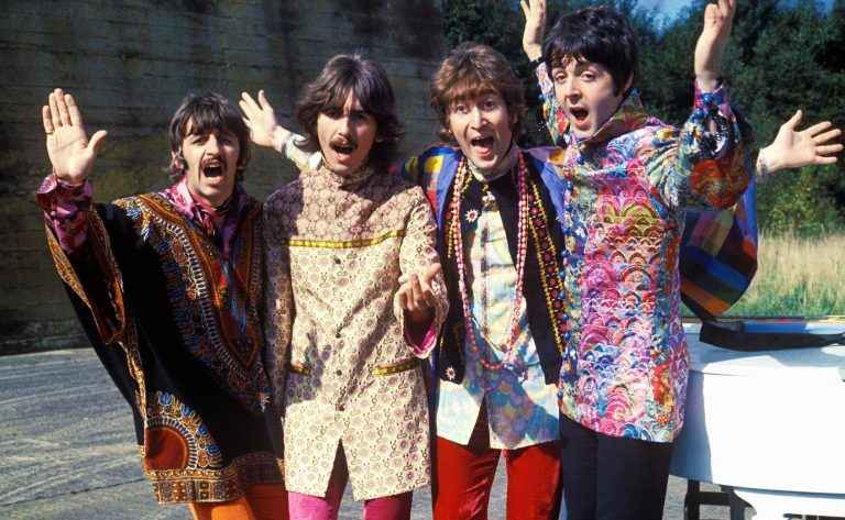 George Harrison Guitar Strings Press photo of The Beatles during Magical Mystery Tour