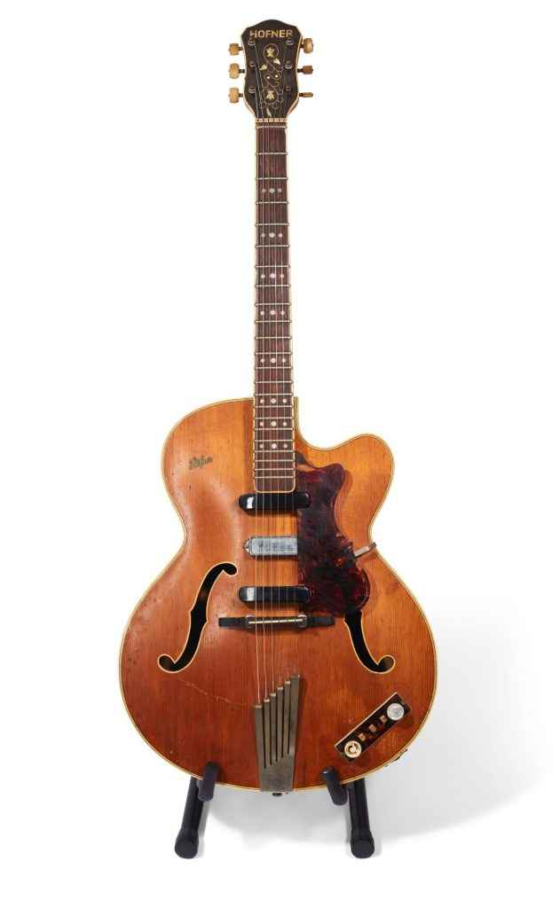George Harrison's guitar strings Hofner President case. Rotosound