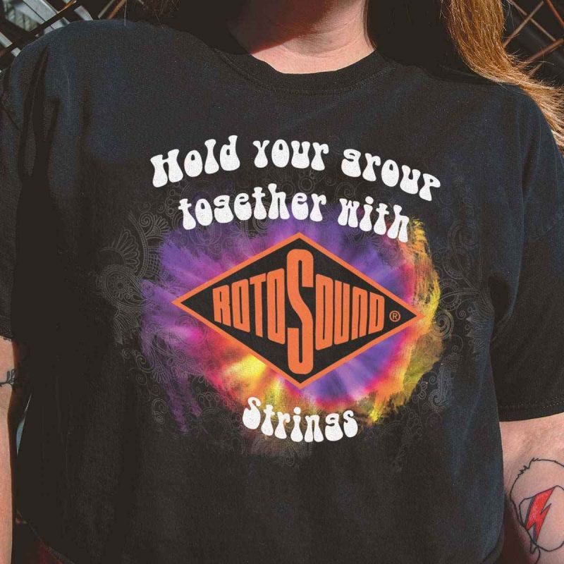 Rotosound black Hold Your Group Together T Shirt female