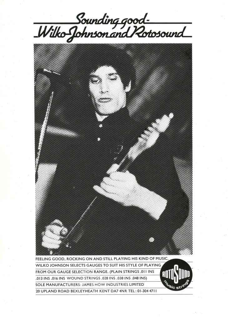 Wilko Johnson Dr Feelgood Rotosound advert