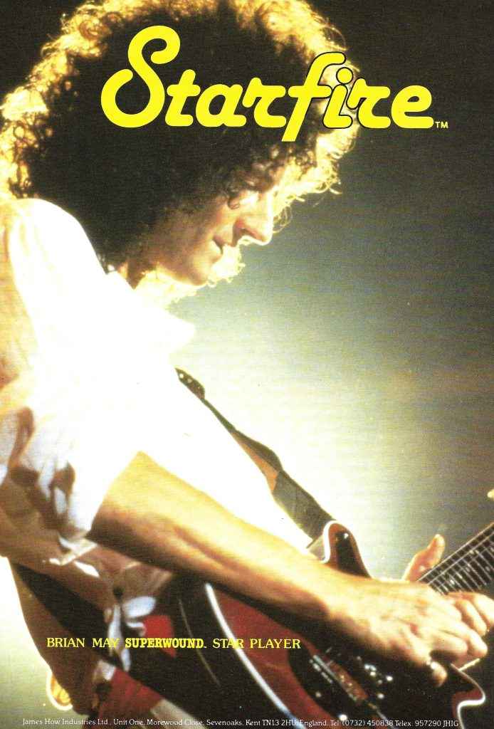 Brian May Guitarist Rotosound Starfire strings Player advert