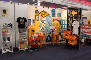 Rotosound strings stand at Birmingham guitar show uk 2022