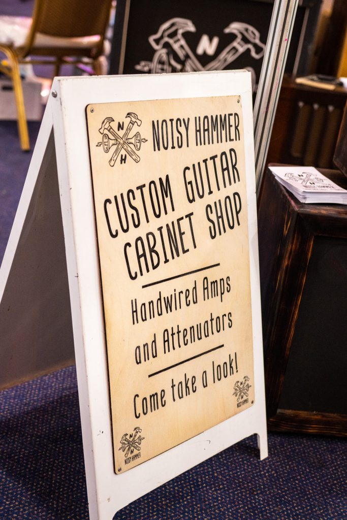 Noisy Hammer stand at Birmingham guitar show uk 2022