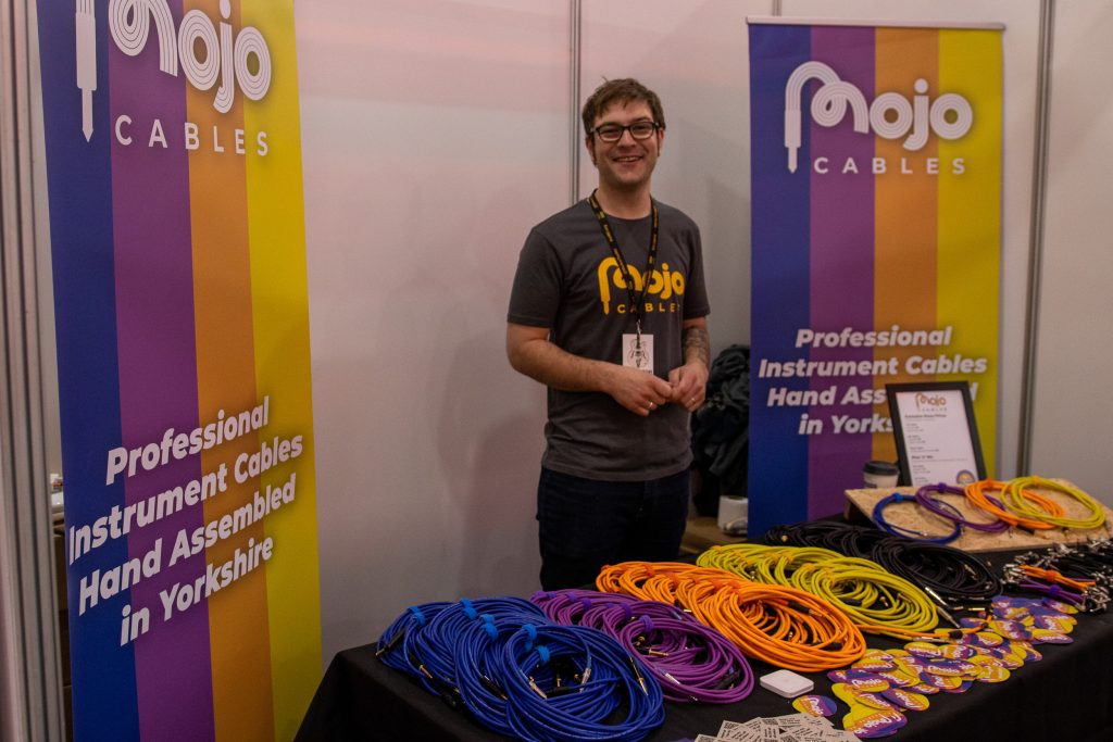 Mojo Cables stand at Birmingham guitar show uk 2022