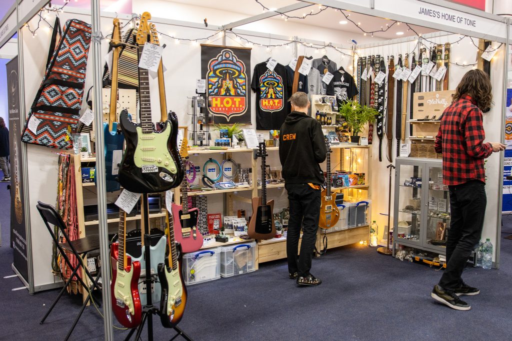 James' Home of Tone stand at Birmingham guitar show uk 2022