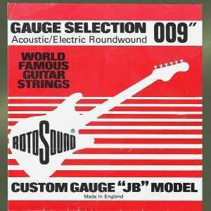 Rotosound JB Model custom gauge set guitar string packaging