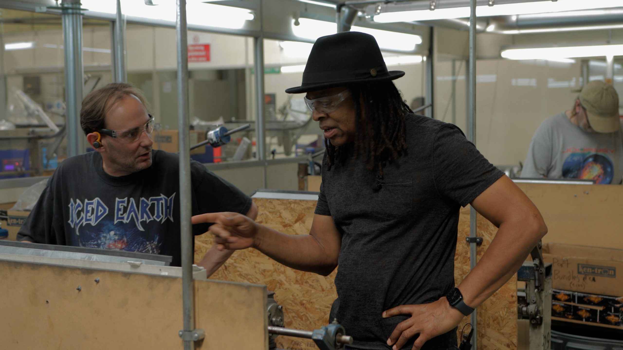 Doug Wimbish sees how music strings are made at the Rotosound factory