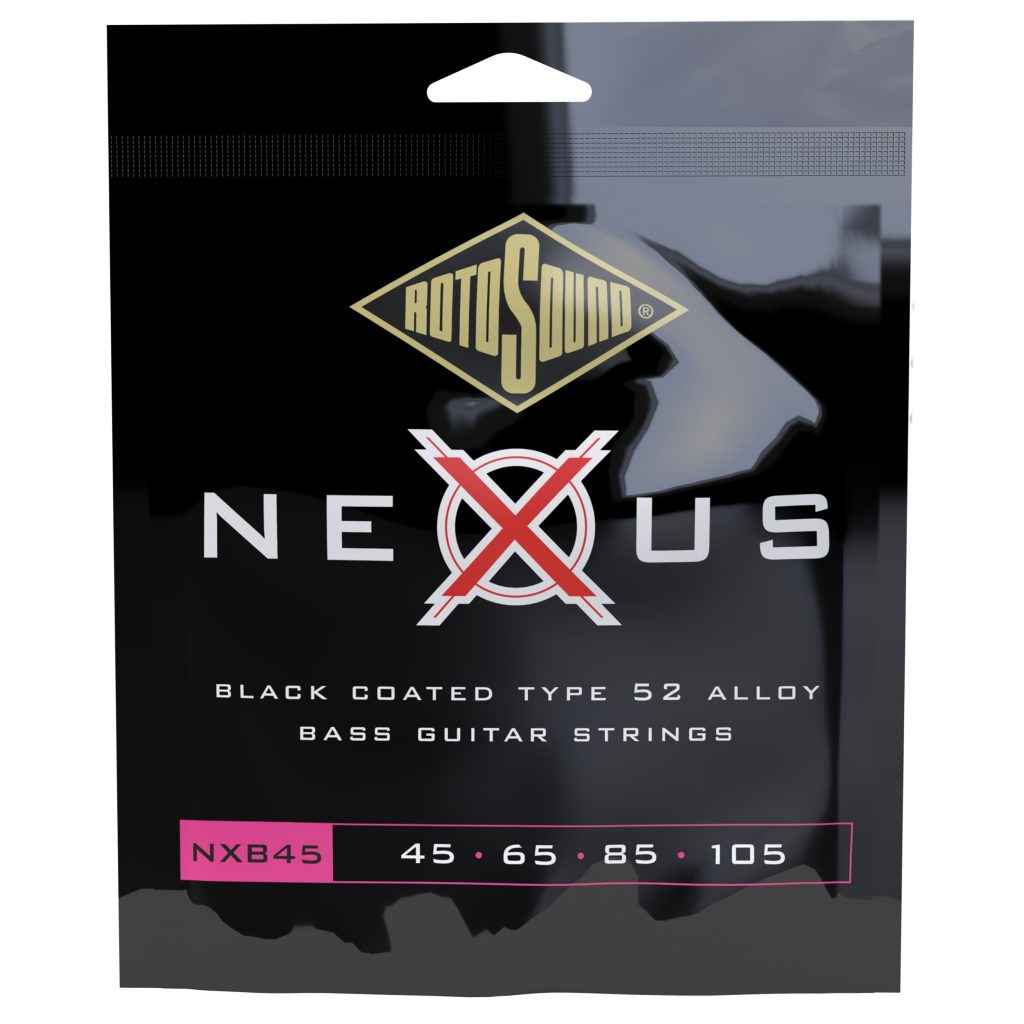 Rotosound strings Nexus Bass roundwound coated black monel wound bass guitar pack set NXB45
