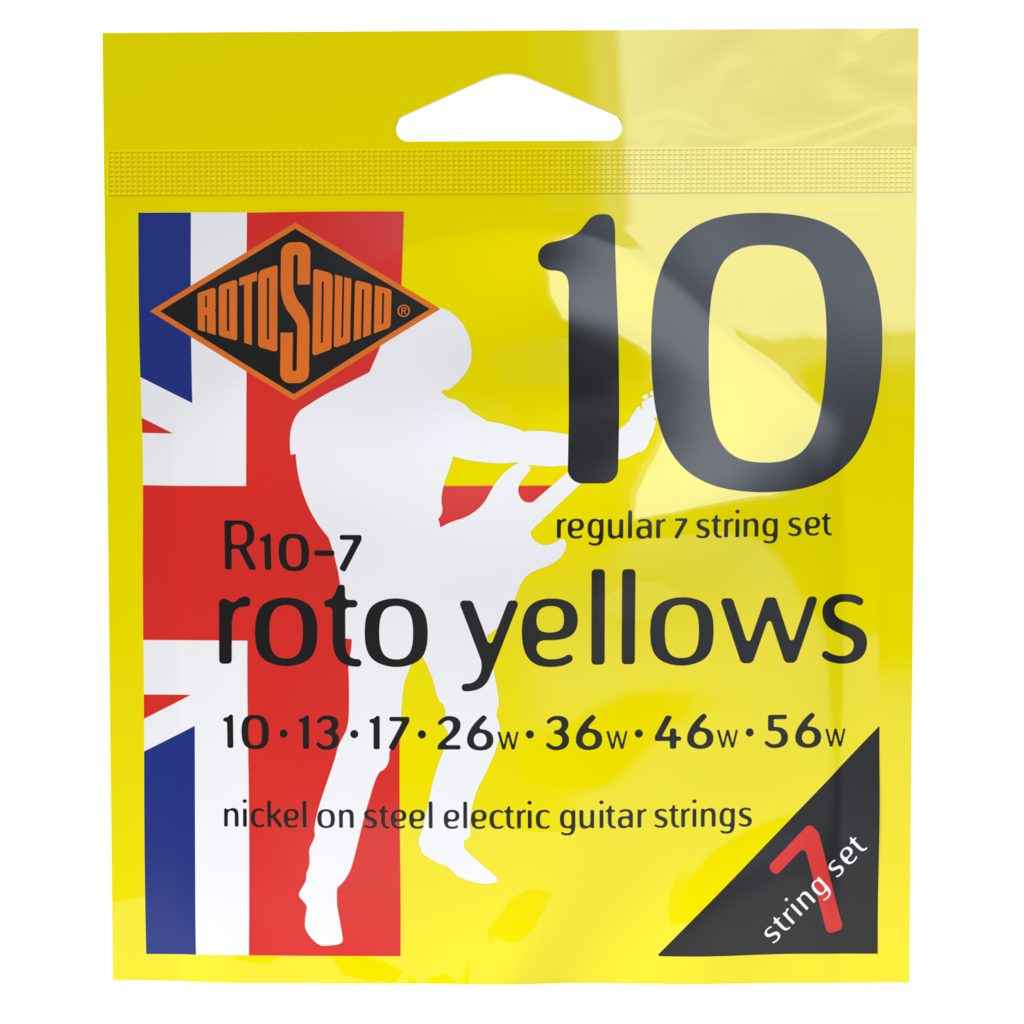 r10-7 Rotosound Roto nickel wound electric guitar strings. Best quality affordable giutar string for rock pop country metal funk blues