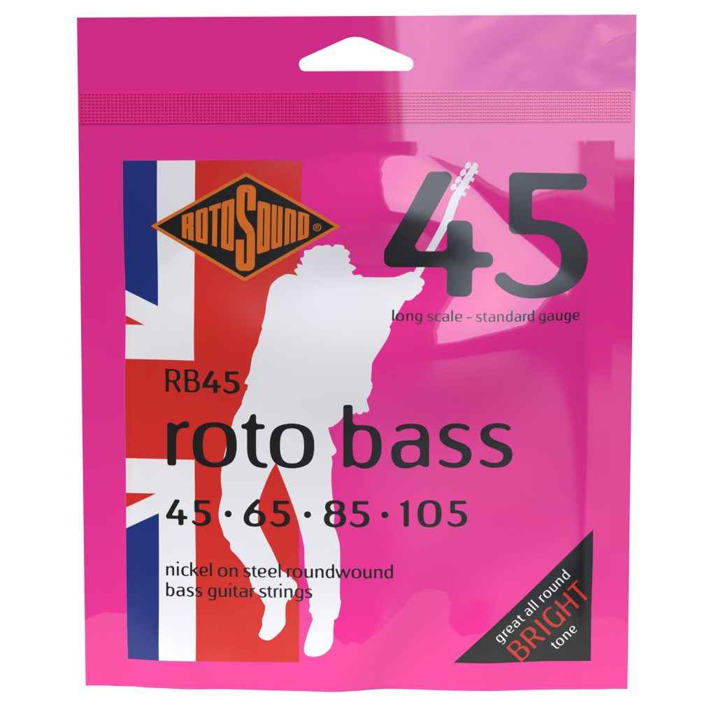 Rotosound strings Roto Bass roundwound nickel coated steel wound bass guitar pack set RB45