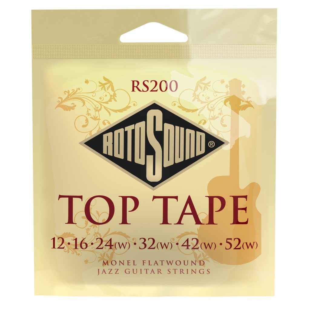 rs200 Rotosound monel flatwound electric jazz guitar strings flat wound tapewound 12 52 stings srings giutar set pack archtop best