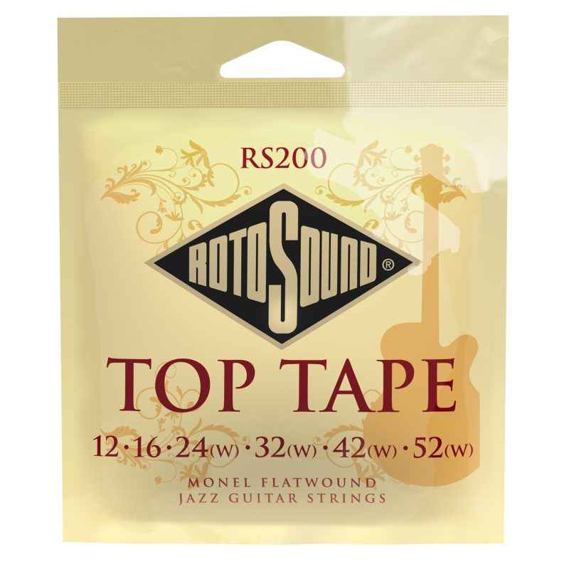 rs200 Rotosound monel flatwound electric jazz guitar strings flat wound tapewound 12 52 stings srings giutar set pack archtop best
