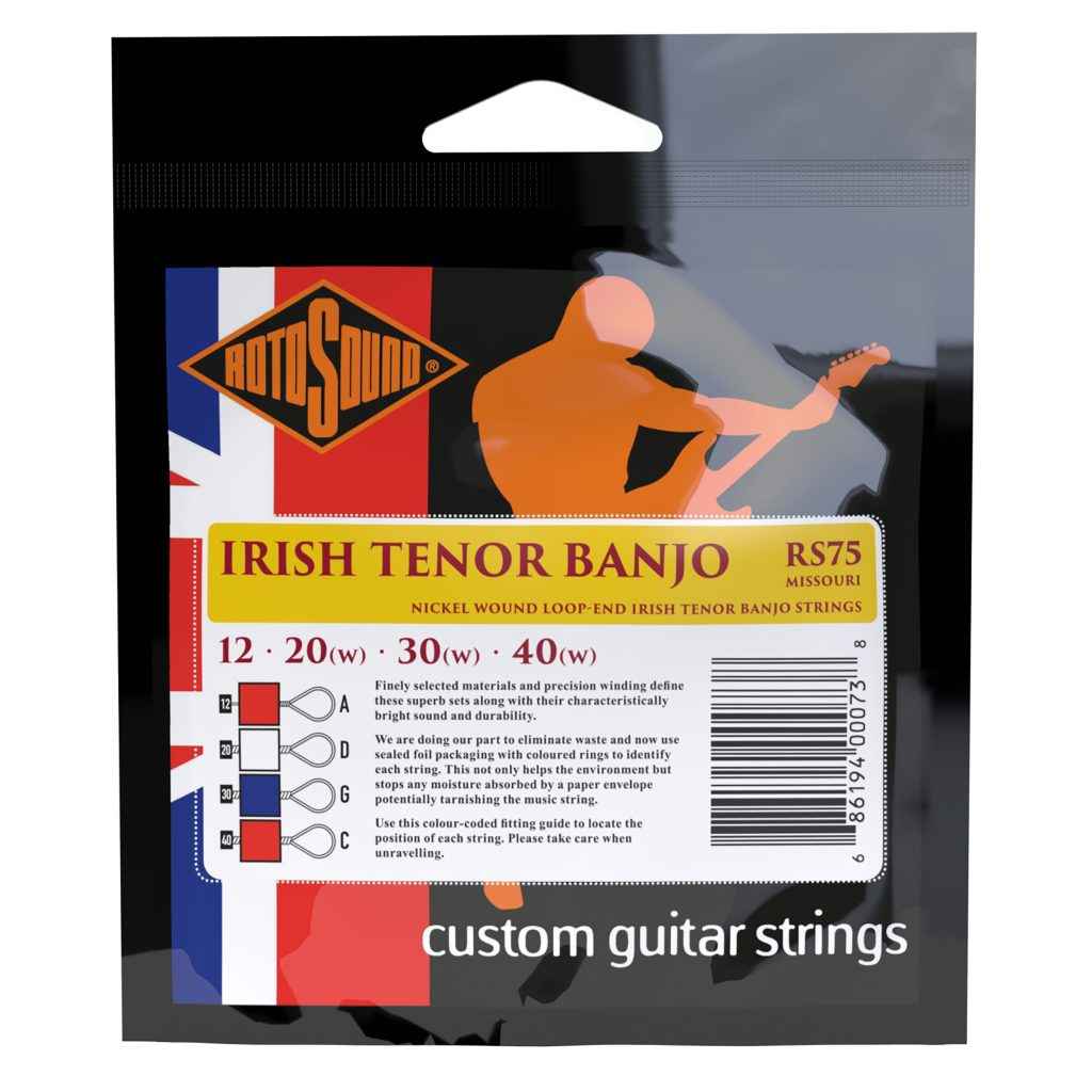 RS75 Missouri Irish Tenor Banjo nickel wound loop end strings