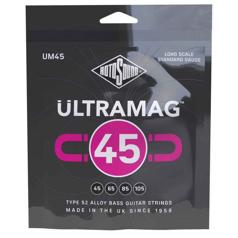 Rotosound strings Ultramag roundwound Type 52 Alloy powerful long lasting bass guitar pack set UM45 Ultra mag