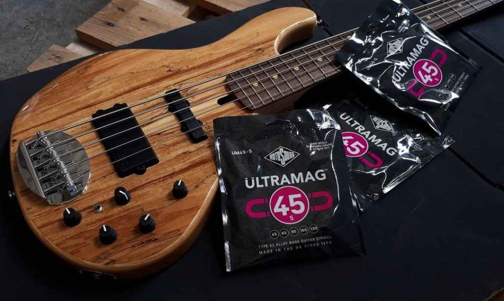 Rotosound Ultramag bass strings on a 5-string bass UM5-5