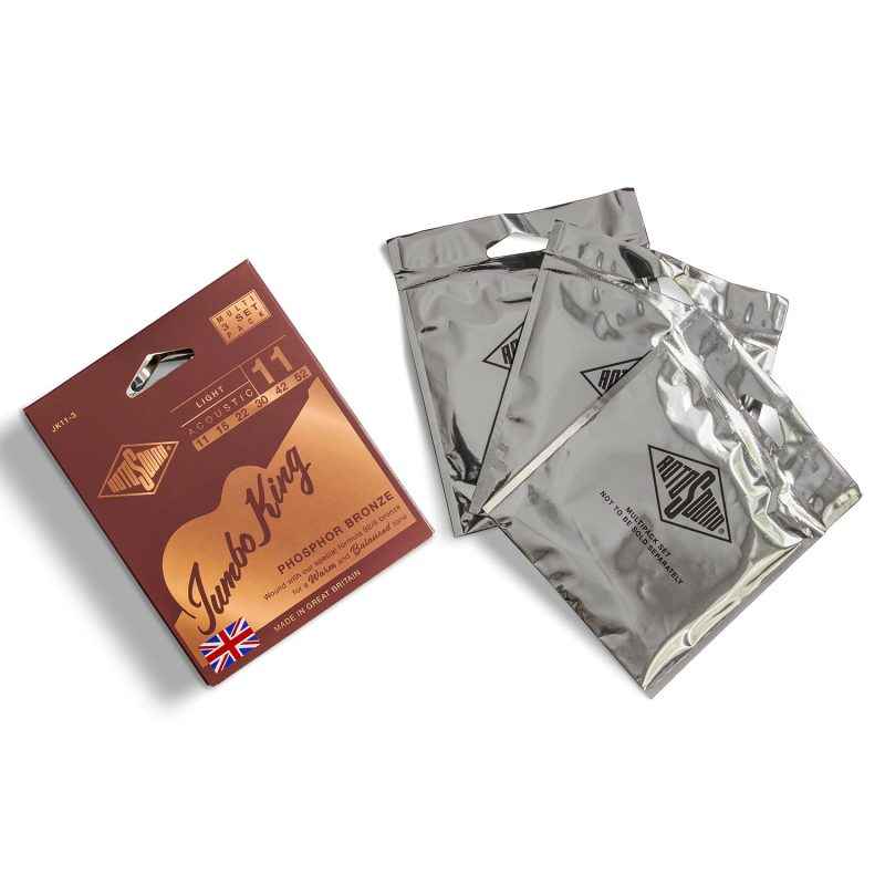 JK11-3 Multipack Rotosound Jumbo King Phosphor Bronze Acoustic Guitar Strings