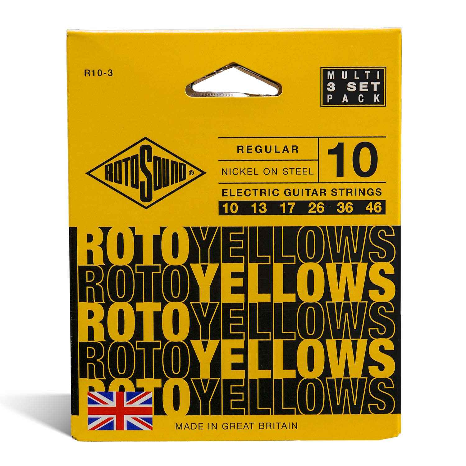 Roto Yellows R10-3 Multipack Rotosound Electric Guitar Strings