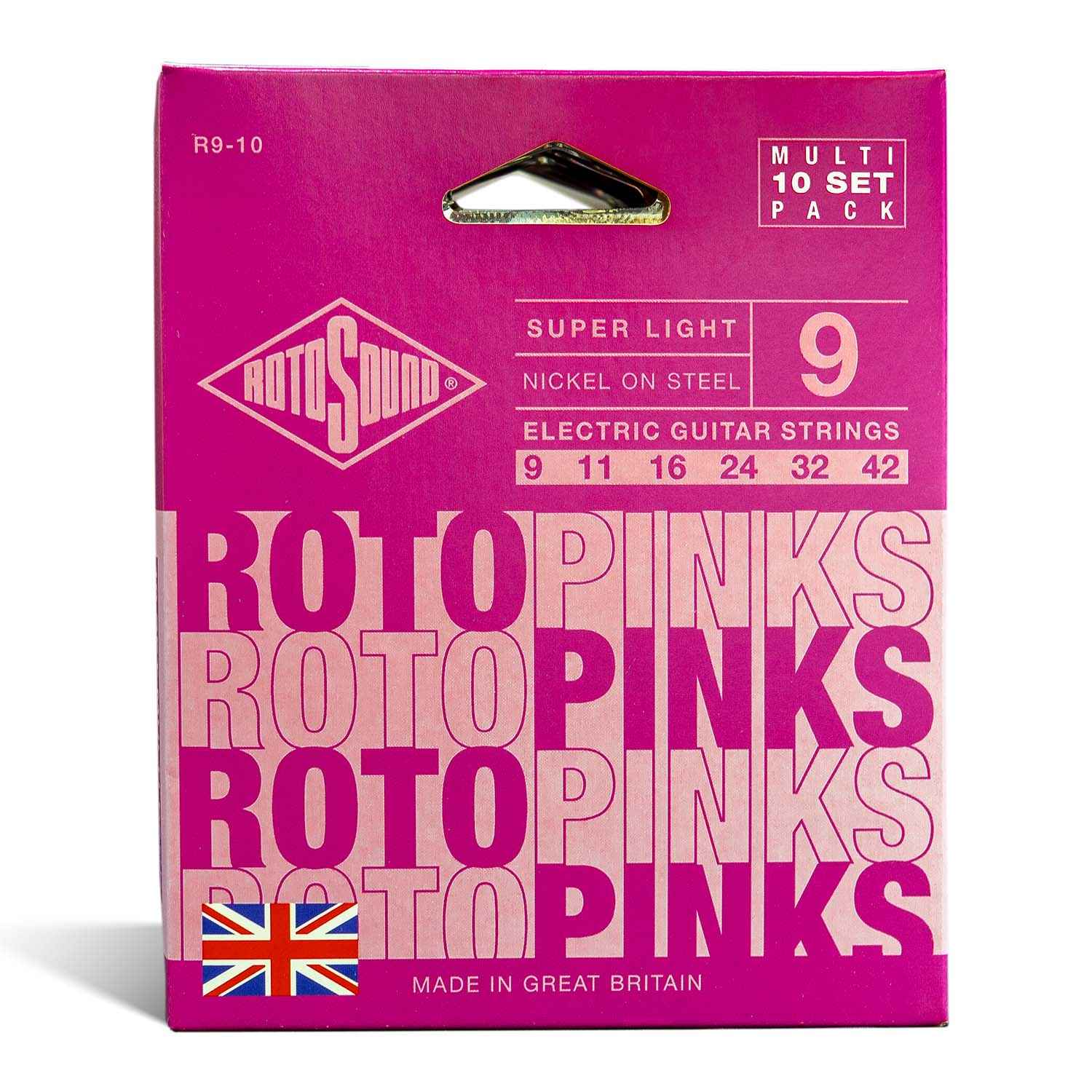 Roto Pinks R9-10 Multipack Rotosound Electric Guitar Strings